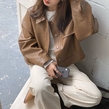 Carregar imagem no visualizador da galeria, Autumn Winter Women Coat Long Sleeve Turn Down Collar Single Breasted Ladies Jacket Korean Style Chic Elegant Casual Coats