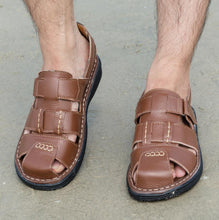 Carregar imagem no visualizador da galeria, 2023 Summer Men Shoes Genuine Leather Sandals Outdoor Casual Sandalias Hombre For Beach Shoes Hollow Chaussure Zapatillas
