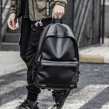 Carregar imagem no visualizador da galeria, New Fashion Men Leather Backpack Black School Bags for Teenager Boys 15.6 Inch Laptop Backpacks Mochila Masculina High Quality