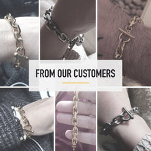 Carregar imagem no visualizador da galeria, 9mm Bracelet for Men Stainless Steel Cable Link Chain Bracelets Fashion Male Jewelry Gold Color Black TO Clasp 7-11&quot; KBB11