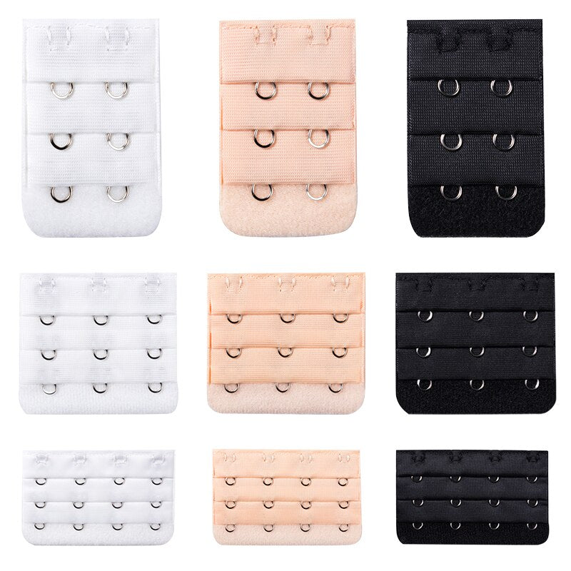5pcs Bra Extenders Strap Extension 3 Hooks 2 Rows Women Intimates Lengthened Bra Hook Extenders Womens Accessoires 2/3/4Buckles