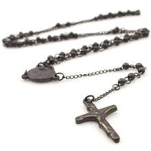 Carregar imagem no visualizador da galeria, Gokadima Stainless Steel Necklace Men Jewelry or Women Catholic Rosary Beads Chain Necklace Cross For Christmas Gift, 4mm / 6mm