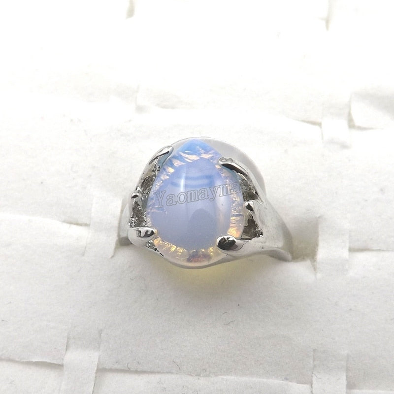 XiaoYaoTYM Mix Lot Natural Stone Rings Women's Ring Fashion Jewelry Bague 50pcs Free Shipping