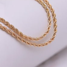 Charger l&#39;image dans la galerie, ( 19 cm * 4 mm) Nickel Free Fashion 18 k  Gold Color Bracelet Rope For Men Fashion Jewelry