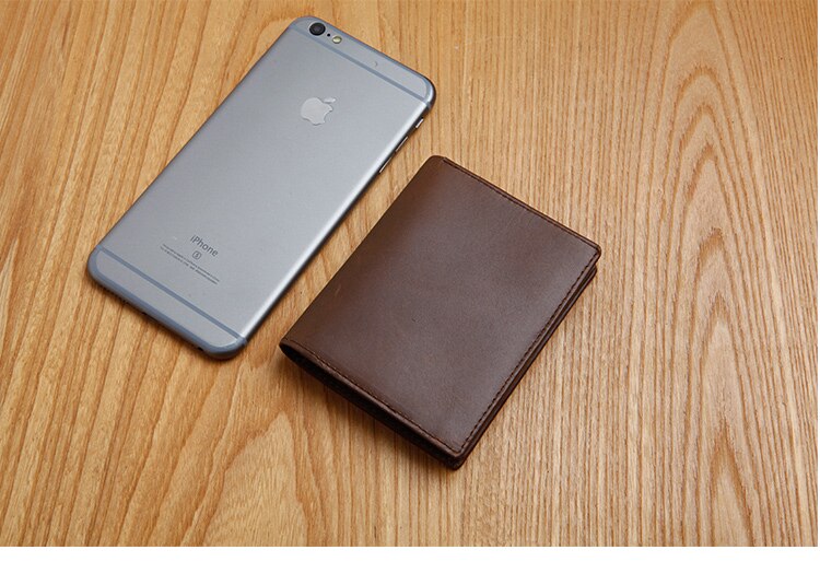 LANSPACE men's  Cow leather wallet brand men's short wallet fashon small purse