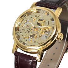 Laden Sie das Bild in den Galerie-Viewer, Top Brand Winner Luxury Fashion Casual Stainless Steel Men Mechanical Watch Skeleton Hand Wind Watch For Men Dress Wristwatch