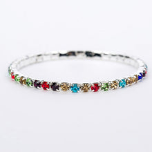 Load image into Gallery viewer, 5 piece The bride accessories bridal bracelet colorful rhinestone elastic bracelet bling bracelet for women jewelry B023