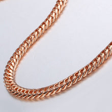 Load image into Gallery viewer, 5mm Necklace for Women Men 585 Rose Gold Color Curb Cuban Link Chain Necklace Wholesale Jewelry Party Gifts 45cm-60cm GN162
