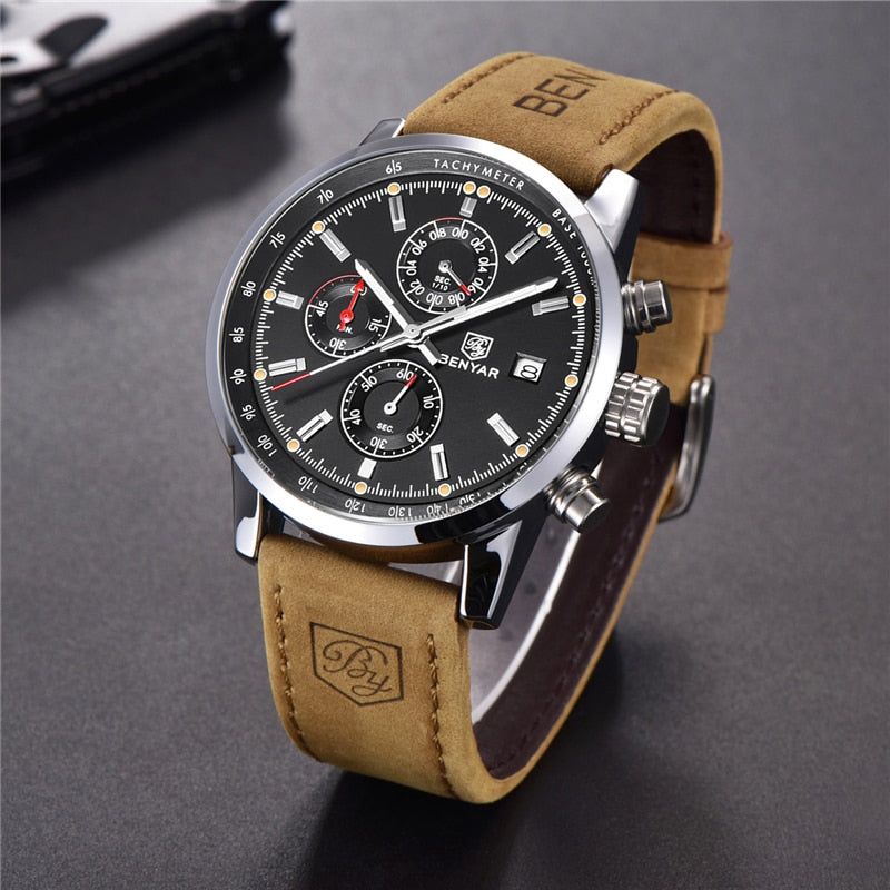 2021 New BENYAR Top Brand Luxury Mens Watch Quartz Clock Waterproof Automatic Chronograph Men Military Watch relogios masculinos