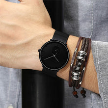Charger l&#39;image dans la galerie, Ultra Thin Creative Black Stainless steel Quartz Watches Men Simple Fashion Business Japan Wristwatch Clock Male Relogios