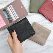 Load image into Gallery viewer, 100% Genuine Cow Leather Slim Cardholder Smart Wallet Ladies Simple Cowhide Credit Card Holders Ultra Thin Wallet Women&#39;s Purse
