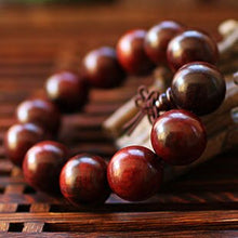 Carregar imagem no visualizador da galeria, 20mm Men bracelet Handmade beaded Wooden Red Buddha Bracelet Chunky Fashion Large Bead Wholesale gift jewelry