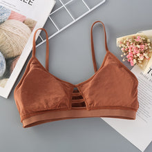 Charger l&#39;image dans la galerie, Women Cotton Bra Underwear Seamless Tube Top Brassiere Front Hollow Out Lingerie Wire Free Intimates