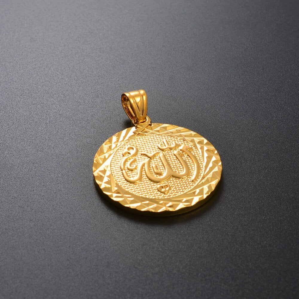 Anniyo Wholesale Allah Charms Pendants Gold Plated for Women Men,Arabic Muslimic Jewelry Factory Price #610020