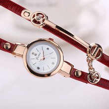 Carregar imagem no visualizador da galeria, Fashion Women Charm Wrap Around Leather Quartz Wrist Watch Women Rhinestone Watch Female Montre mujer Special Gifts For Women