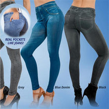 Charger l&#39;image dans la galerie, Gtpdpllt S-XXL Sexy Leggings Women Lined Spring Autumn Print Jeans Sportwear Slim Jeggings Two Real Pockets Woman Fitness Pants