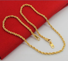 Carregar imagem no visualizador da galeria, 24K Pure Gold Necklace, Top Quality, Wholesale Fashion Jewelry, Gold color Necklace, Popular Chains Necklace For Men Punk Party