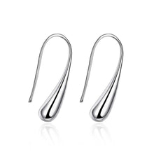 Charger l&#39;image dans la galerie, New Hot Ssilver Plated Earrings for Women Long Drop Earring Wedding Jewelry Accessories Fashion Smooth Tears/Waterdrop Earrings