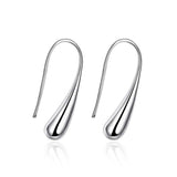 New Hot Ssilver Plated Earrings for Women Long Drop Earring Wedding Jewelry Accessories Fashion Smooth Tears/Waterdrop Earrings