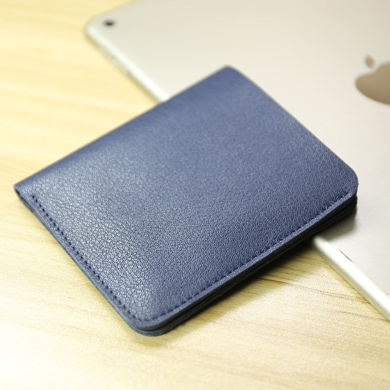 Genuine Leather Young Men small wallet Card Holder luxury designer Short Standard Wallets Casual slim money bag minimalist purse