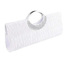 Load image into Gallery viewer, Luxury Evening Clutch Bags Fashion Rhinestone Satin Pleated Women Evening Bag Wedding Party Handbag Clutches Purse Bolsos Mujer