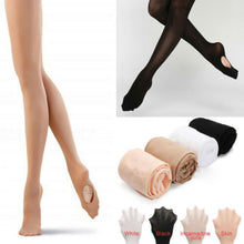 Load image into Gallery viewer, New Hot Kids Adults Convertible Tights Dance Stocking Ballet Pantyhose Candy Color Solid  Ballet Dance Tights