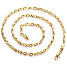 Carregar imagem no visualizador da galeria, Trendsmax Men&#39;s Necklace Gold Color Geometric Open Box Link Chain Male Jewelry Wholesale Dropshipping Gifts 3mm KGN376