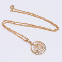 Carregar imagem no visualizador da galeria, MxGxFam Gold color 18 K Islamic Allah Pendant Necklace Jewelry with 45cm Matching Chain.