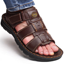Carregar imagem no visualizador da galeria, 2023 Summer Men Shoes Genuine Leather Sandals Outdoor Casual Sandalias Hombre For Beach Shoes Hollow Chaussure Zapatillas