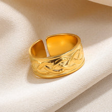Load image into Gallery viewer, Vintage Stainless Steel Rings for Women Adjustable Size Men&#39;s Wide Ring Geometric Ring Wedding Jewelry Accessories Free Shipping
