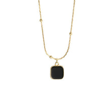 Load image into Gallery viewer, Stainless Steel Necklaces Black Exquisite Minimalist Square Pendant Choker Chains Fashion Necklace For Women Jewelry Party Gifts