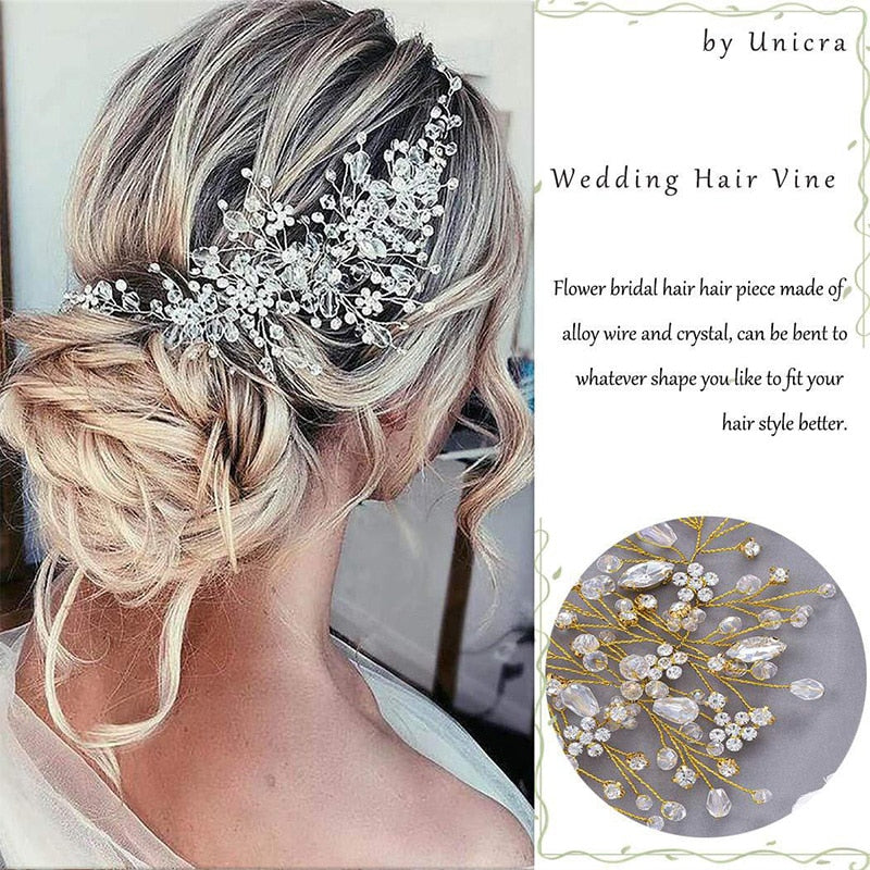 Crystal Wedding Hair Combs Miraculous Women Headbands Accessories Flower Bridal Headpiece Clip Bride Jewelry Gift