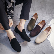 Carregar imagem no visualizador da galeria, 2018 new fashion suede leather loafers moccasin casual men oxfords shoes male fashion pointed toe man shoe