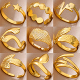 Ring for Women Stainless Steel Evil Eye Gold Color Open Rings Female Vintage Jewelry New In Accessories Free Shipping anillos