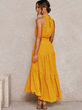 Laden Sie das Bild in den Galerie-Viewer, Summer Long Dress Polka Dot Casual Dresses Black Sexy Halter Strapless New 2022 Yellow Sundress Vacation Clothes For Women