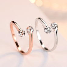 Charger l&#39;image dans la galerie, ZHOUYANG Engagement Wedding Ring For Women Classic Elegant Twin Cubic Zirconia Rose Gold Color Fashion Jewelry Gift ZYR007