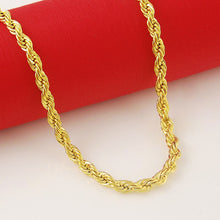 Load image into Gallery viewer, 24K Pure Gold Necklace, Top Quality, Wholesale Fashion Jewelry, Gold color Necklace, Popular Chains Necklace For Men Punk Party