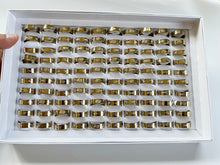 Carregar imagem no visualizador da galeria, 30Pcs Fashion Gold Stainless Steel Rings For Women Men Jewelry Whole Packs Lots LR046 free shipping