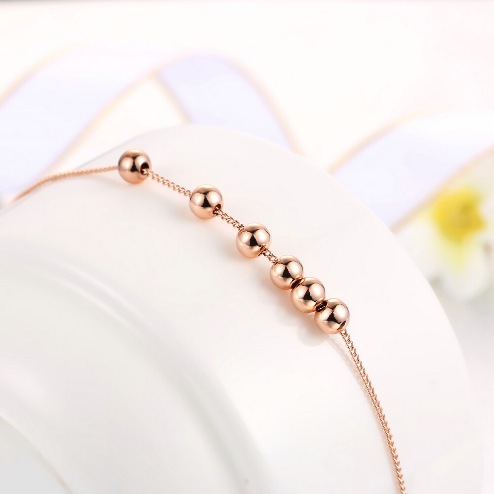 String Together The Happiness Rose Gold Color Link Chain Charm Bracelet Jewelry Top Quality ZYH083 ZYH205
