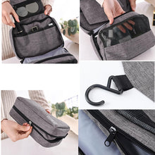 Load image into Gallery viewer, Men Women Hanging Cosmetic Bag Multifunction Travel Organizer Toiletry Wash Make up Storage Pouch Beautician Folding Makeup Bag