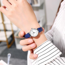 Carregar imagem no visualizador da galeria, Mini Quartz Watch For Women Small Size 24mm Dial PU Leather Strap Minimalism
